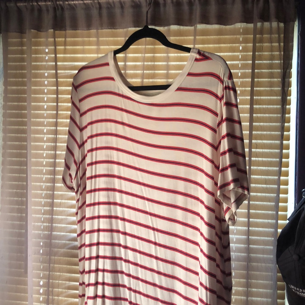 Striped, Flowy T Shirt